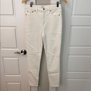 WORN ONCE JCrew White High-Rise Skinny Jeans - Women